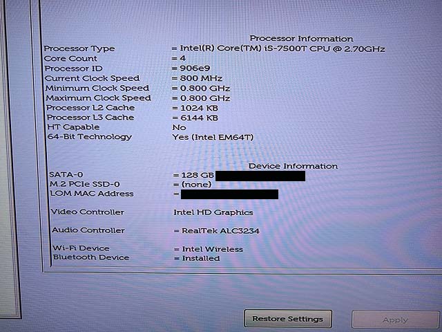 Dell 3050 Micro CPU Limited