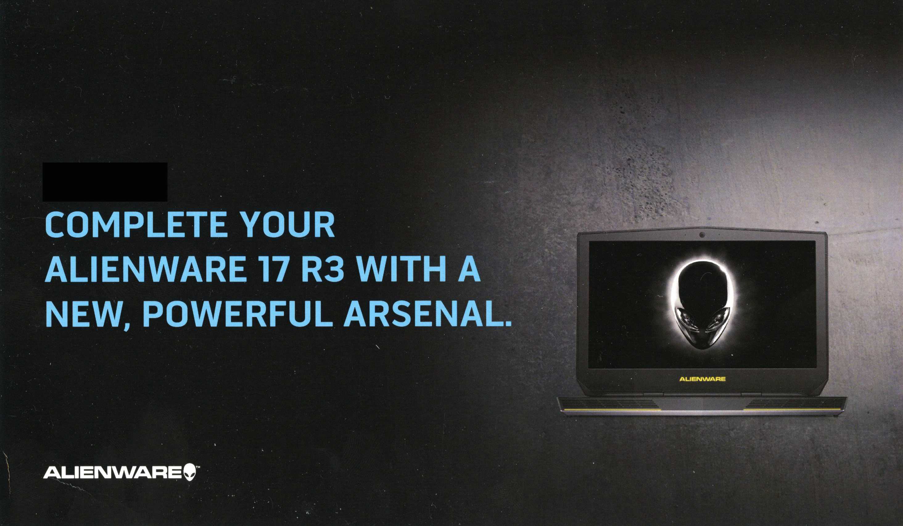 Alienware mailer front.